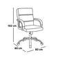 Mid-Back Office Chair 102*60*60 cm - Black  - Model GL-308