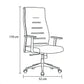 Executive High Back Office Chair 119*52*52 CM - BLACK - Model GL-310