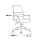 Mid-Back Office Chair 100*65*65 cm - Black - Baran HB ( Foam Made )