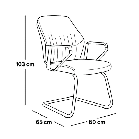 Visitor Chair 103*60*65 cm - Brown - GL 318