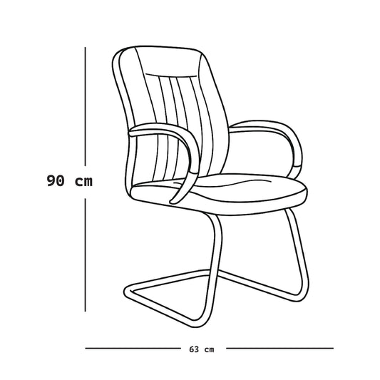 Visitor Chair 90*63*63 cm - Brown - GL 322