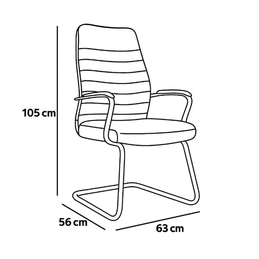 Visitor Executive Chair 105*63*56 cm - Black - GL 316