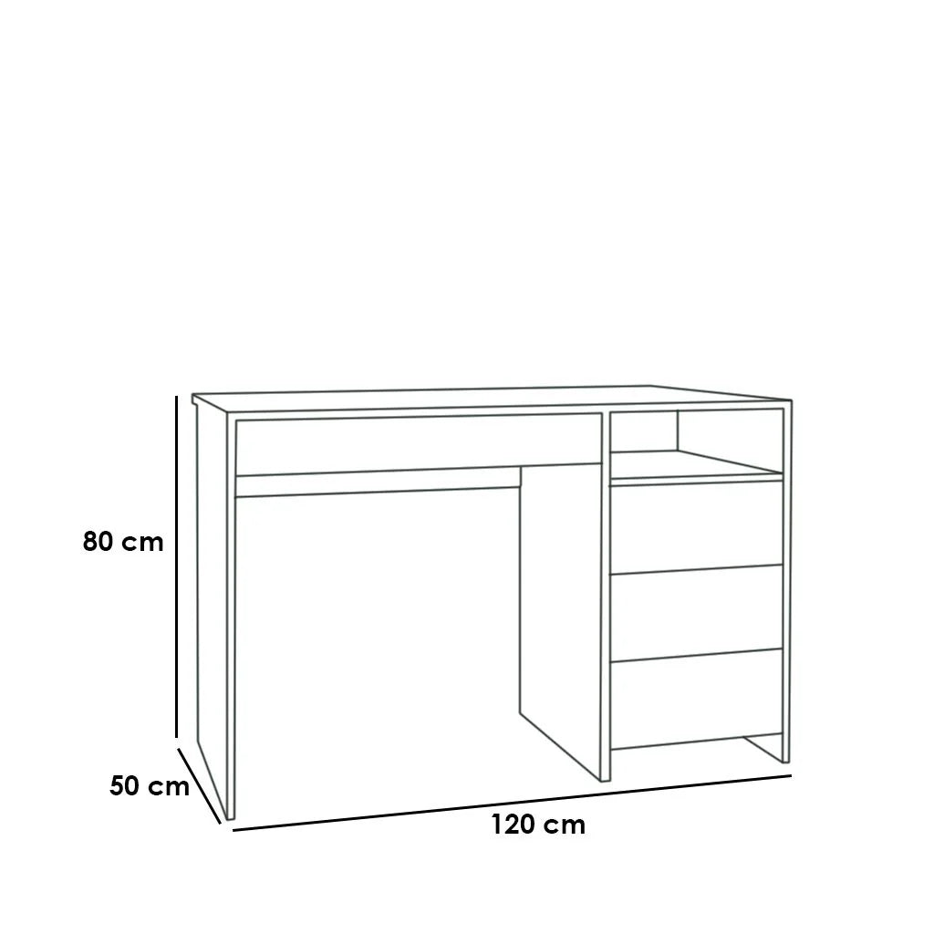 مكتب 120 × 80 × 50 سم – بيج – AZ1034