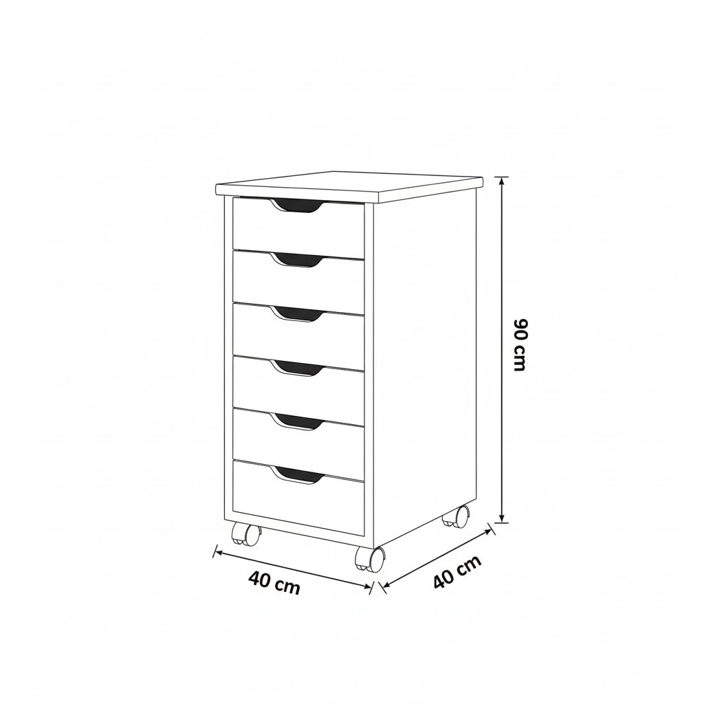 وحدة أدراج  40× 40 × 90 سم - أبيض - AZ111257