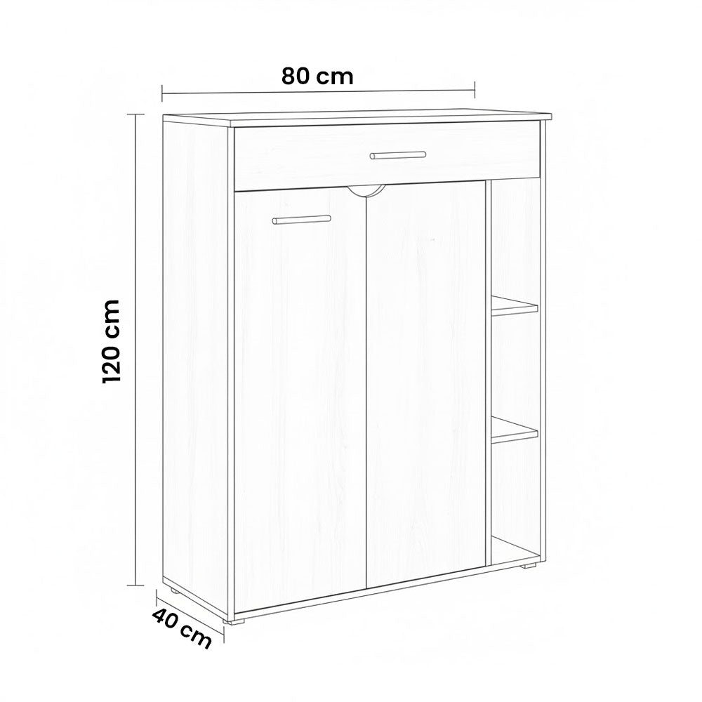 جزامة، 80 × 40 × 120 سم - بني - AZ40043