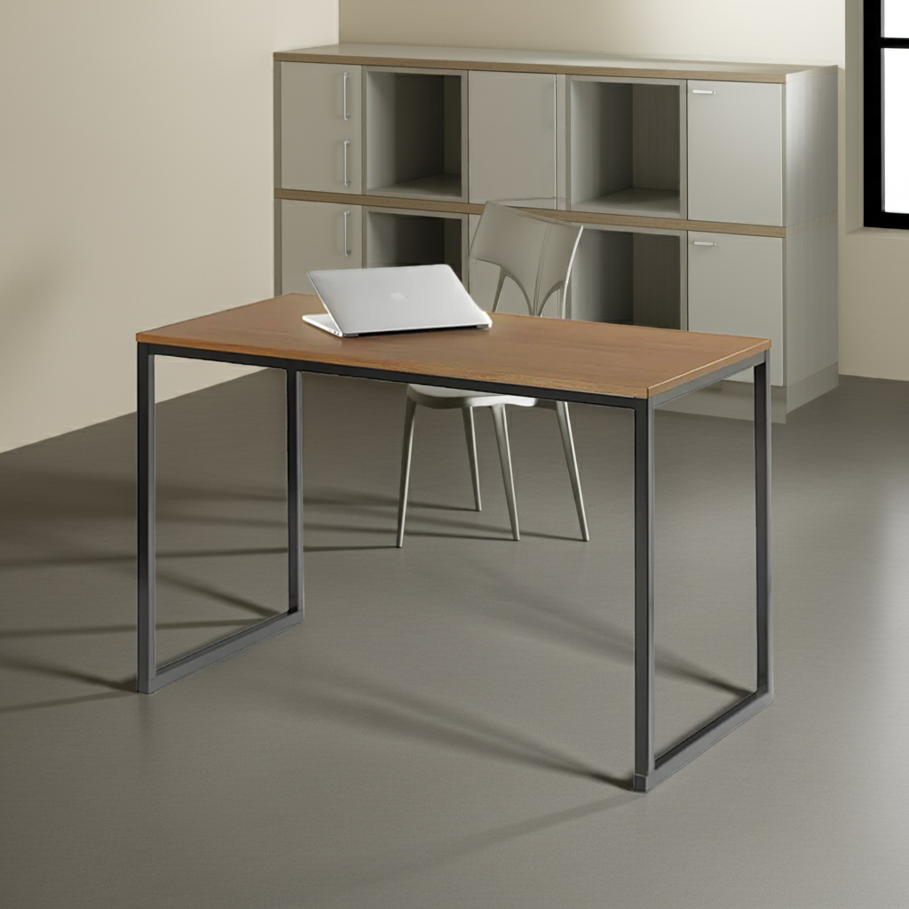 Desk 120 x 60 x 75 cm - Wooden and Black - AZ1053