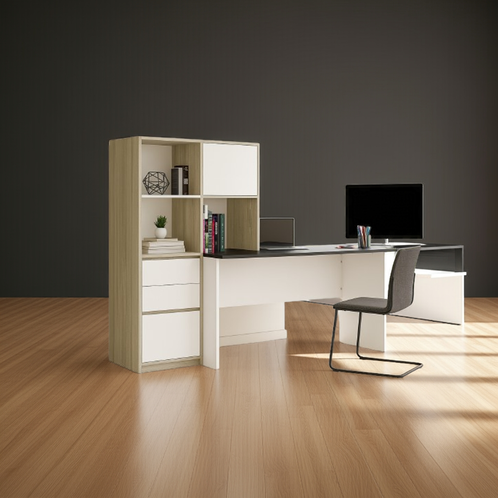مكتب بمقاس 120 × 60 × 75 سم - خشبي وأبيض - AZ1182