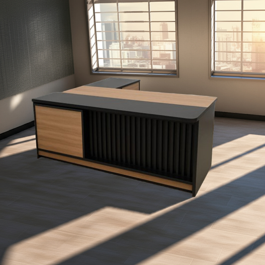 Desk 180*80*75 CM - Wooden and Black - AZ12075