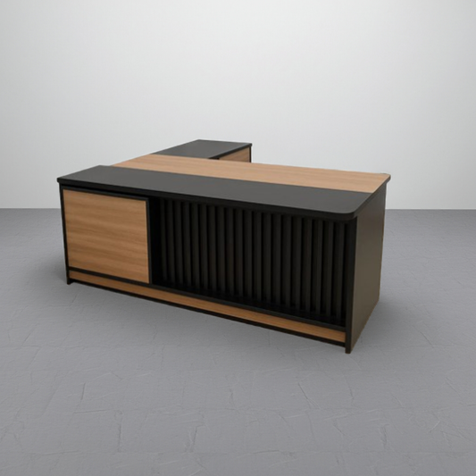 Desk 180*80*75 CM - Wooden and Black - AZ12075