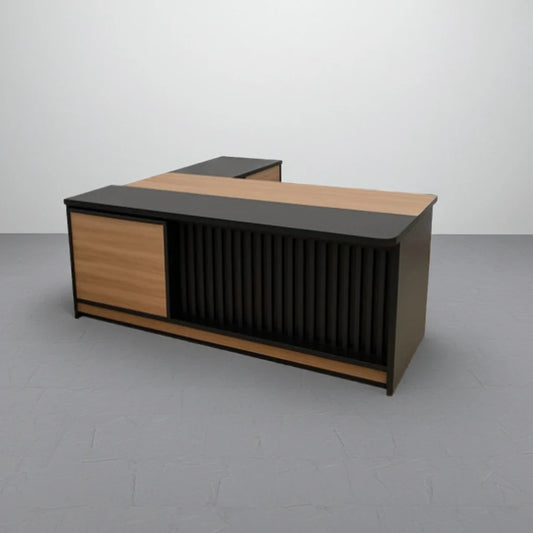 Desk 75*200*80 CM - Wooden and Black - AZ12076