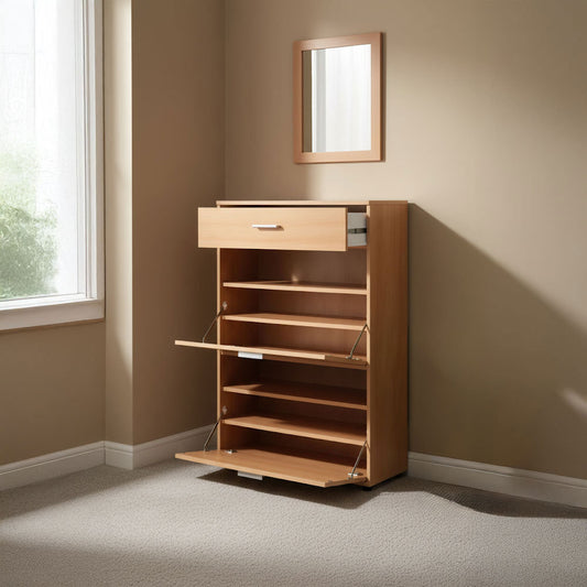 Shoe Cabinet, 120 × 35 × 90 cm - Wooden - AZ40059