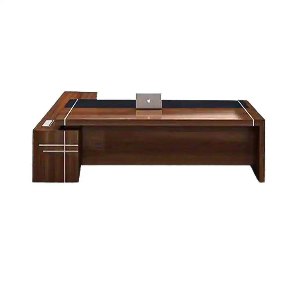 مكتب 220×160×75 سم + سايد – بني وأسود – AZ1078
