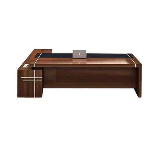 مكتب 220×160×75 سم + سايد – بني وأسود – AZ1078
