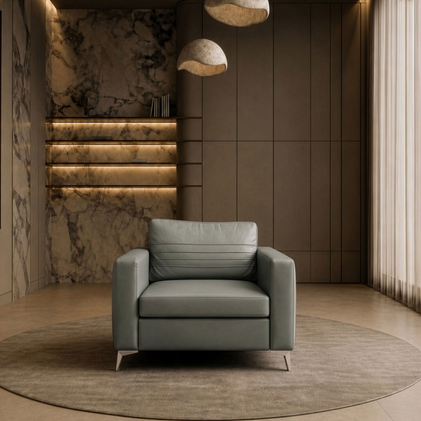 Office Sofa Set – Gray - Baran