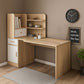 Desk 140x 60x 140 cm + Bookcase - wooden and white- AZ1179