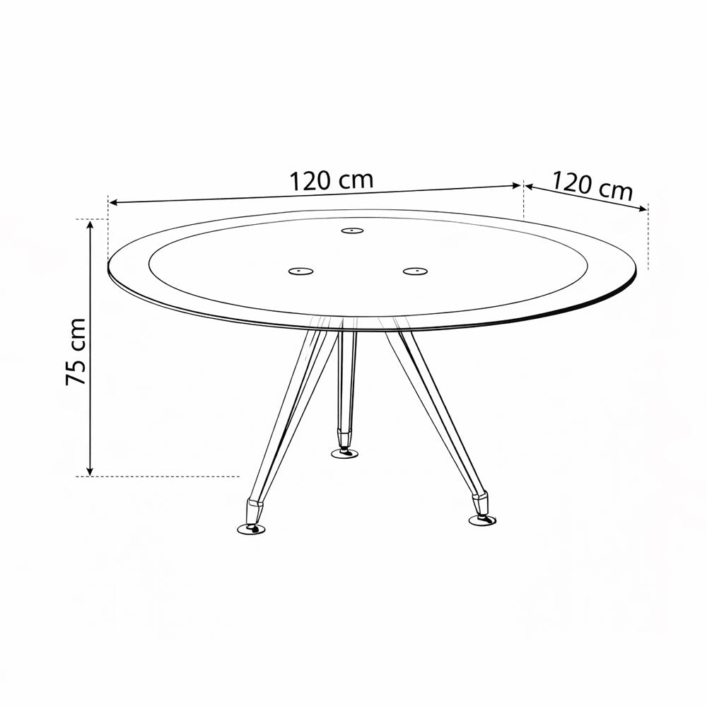 Meeting table 120 x 120 x 75 cm - Black - AZ111251