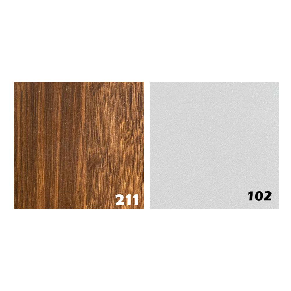 Desk 180×160×75 cm + Side Unit – Wooden and White – AZ120124