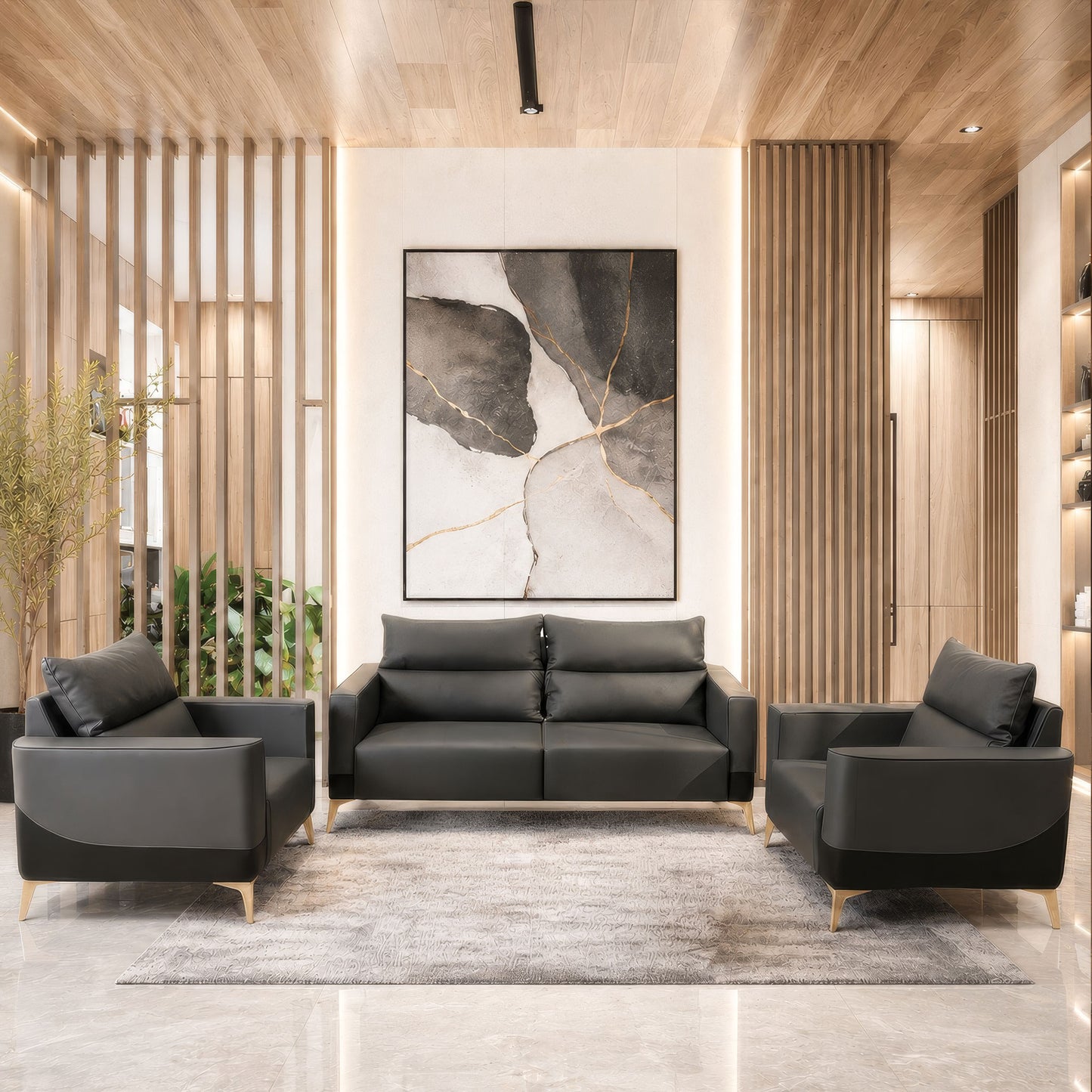 Office Sofa Set – Grey - HC301