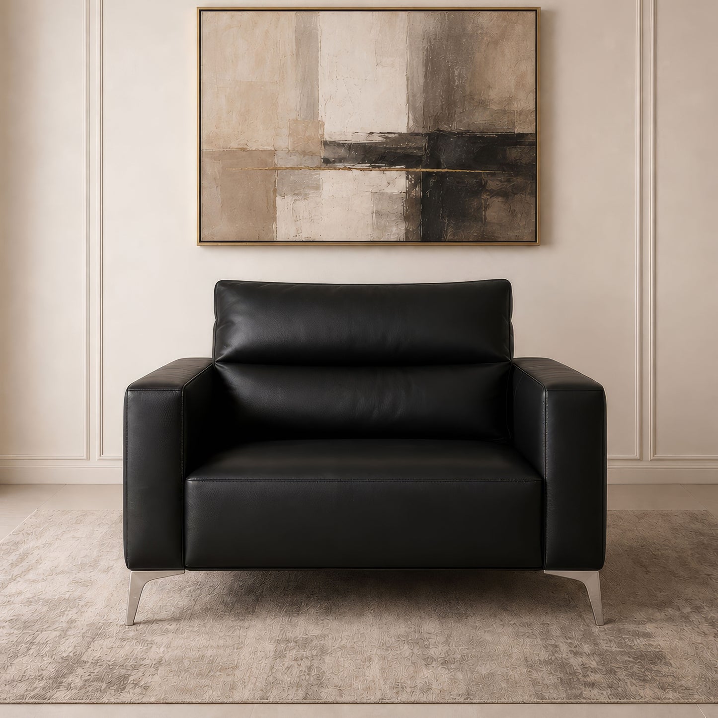 طقم كنب مكتبي – أسود - HC301