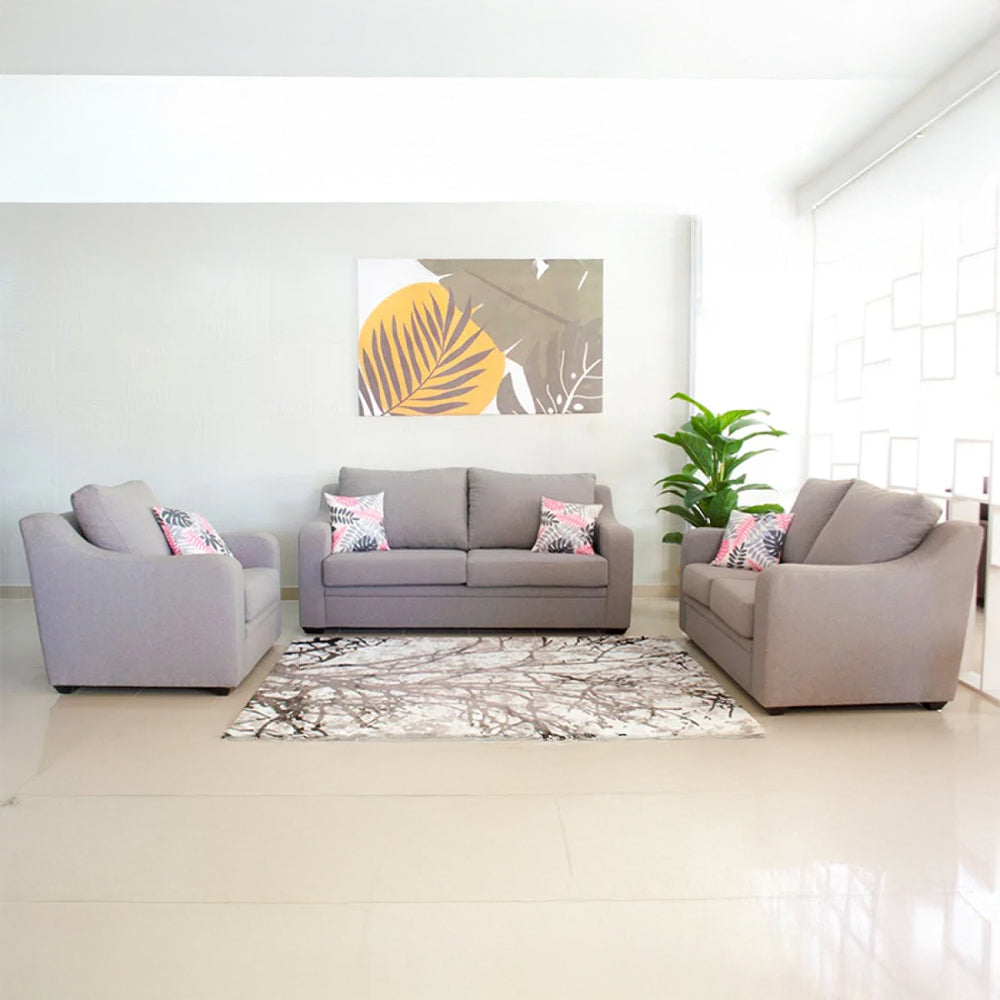Modern Sofa Set 3 Pieces (Beech Wood, Plywood, Pine) – Color: Gray – Kings Burry