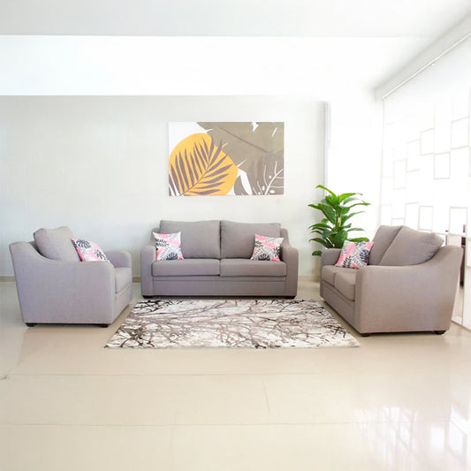 Modern Sofa Set 3 Pieces (Beech Wood, Plywood, Pine) – Color: Gray – Kings Burry