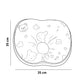 Memory Foam Pillow (Newborn) - Kiara - 35*35 cm - Blue - AZ50067