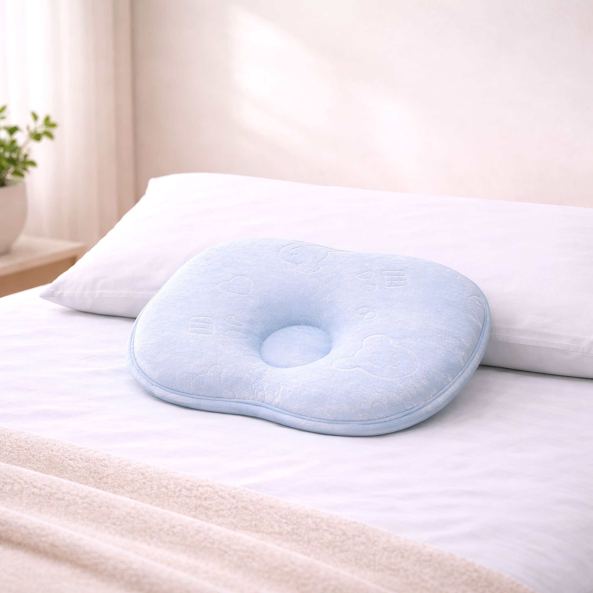 Memory Foam Pillow (Newborn) - Kiara - 35*35 cm - Blue - AZ50067