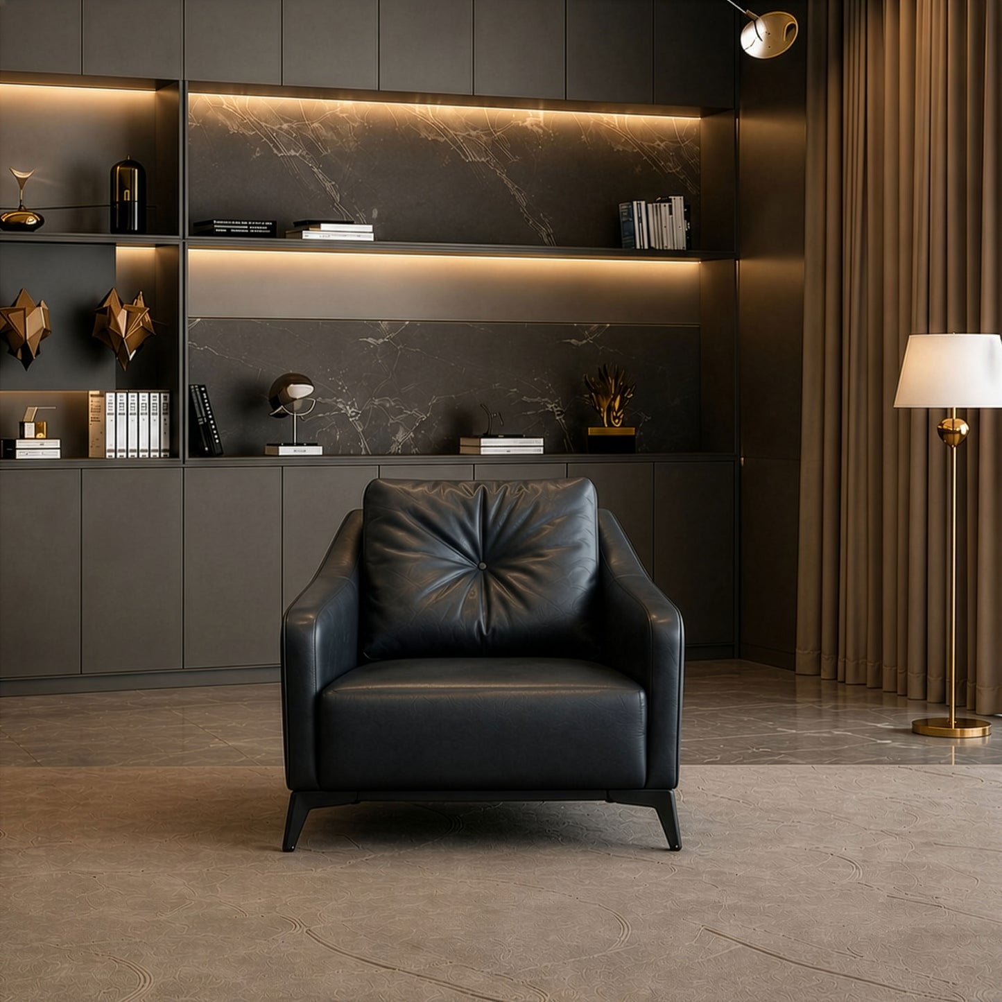 Office Sofa Set – Black - RIYADH