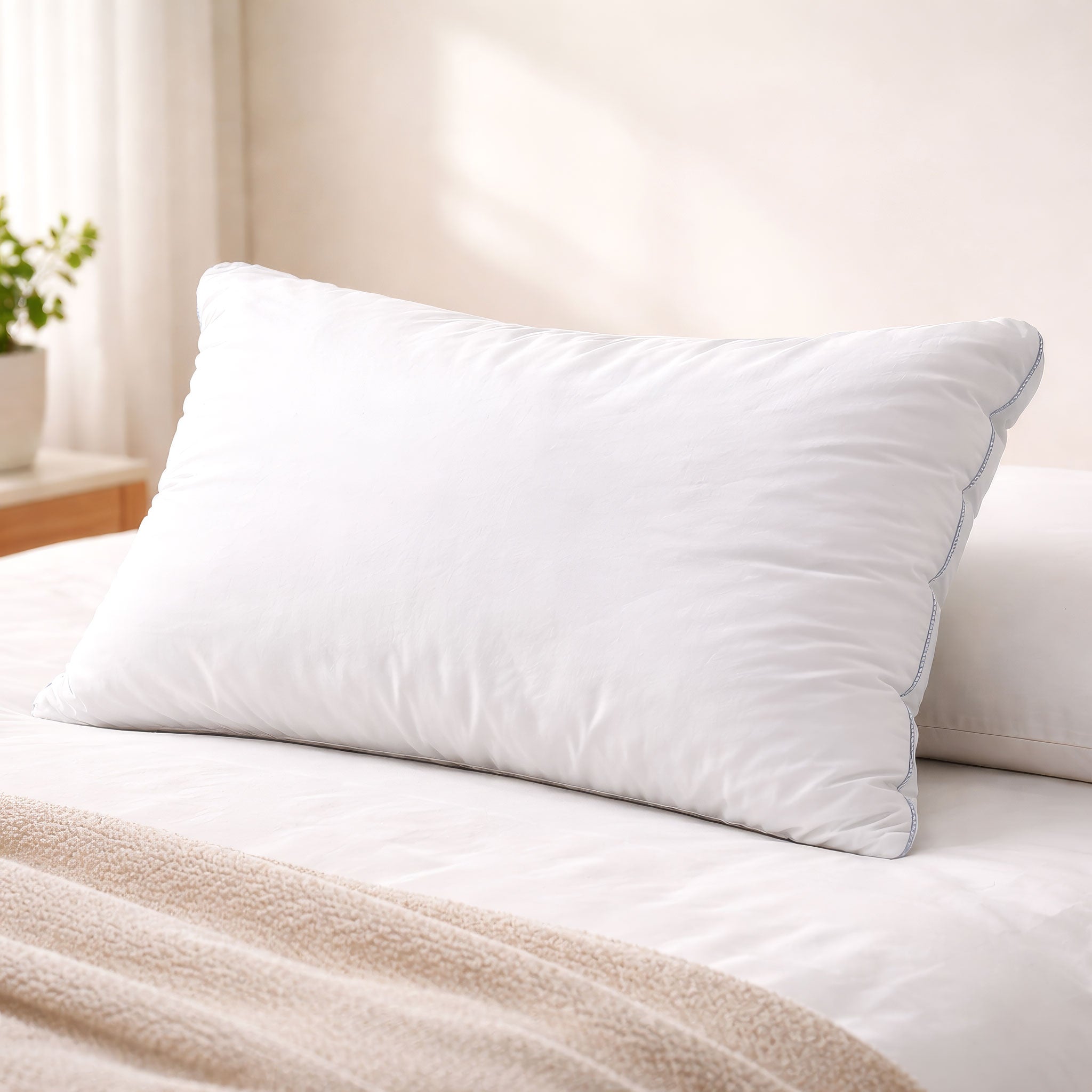 Microfiber Pillow - 60×40 cm - White - AZ50058