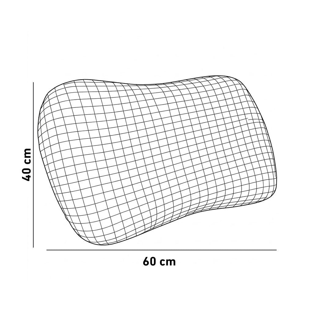 Vega Memory Foam Pillow - 60*40 cm - White - AZ50073