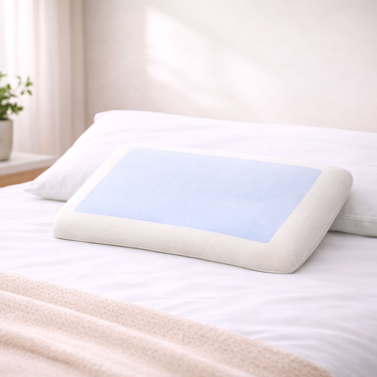 Normal Gel Memory Foam Pillow - 60*40 cm - White - AZ50071