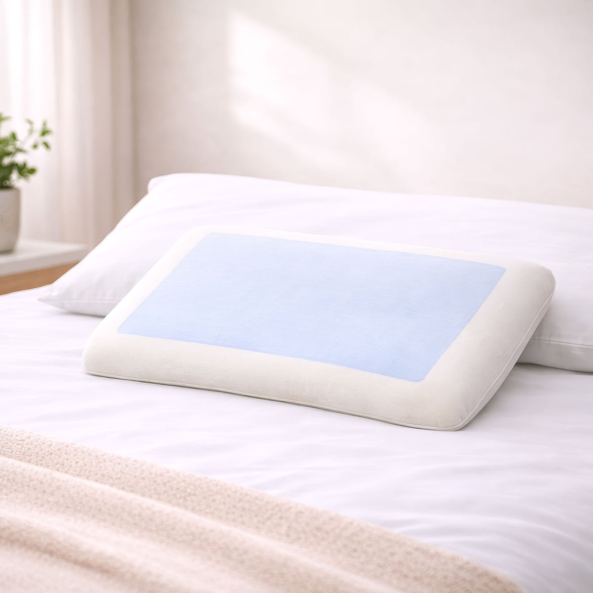 Normal Gel Memory Foam Pillow - 60*40 cm - White - AZ50071