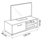TV Table, 120 × 50 × 40 cm - White - AZ3001
