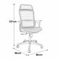كرسي مكتب ظهر عالي 137×60×58 سم - رمادي - 834AW
