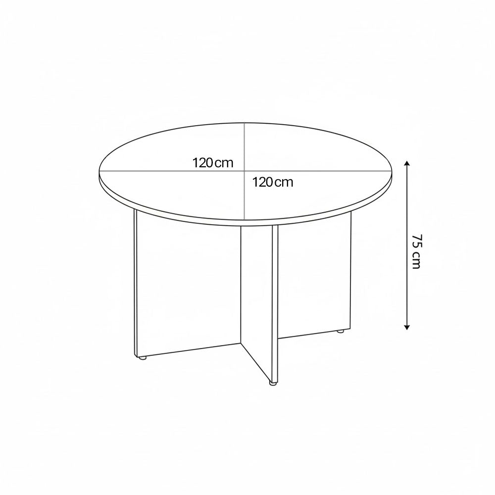 Meeting table 120 x 120 x 75 cm - Wooden - AZ111254