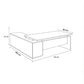 Desk 200×160×75 cm + Side Unit – Wooden and White – AZ120140