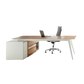 Desk 75 x 220 x 80 cm - Wooden and White - AZ11183