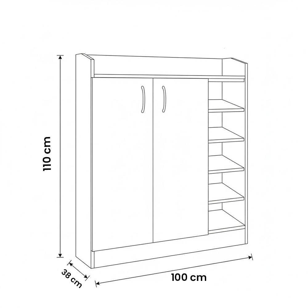 جزامة، 100 × 38 × 110 سم - أبيض - AZ40056