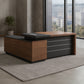 Desk 75*180*80 CM - Brown - AZ120104