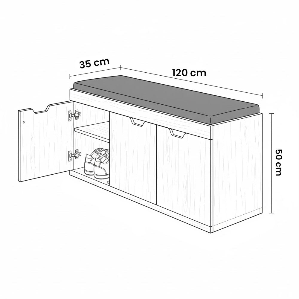 جزامة، 120 × 35 × 50 سم - خشبي - AZ40017